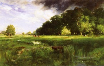  Moran Painting - Summer Squall landscape Thomas Moran